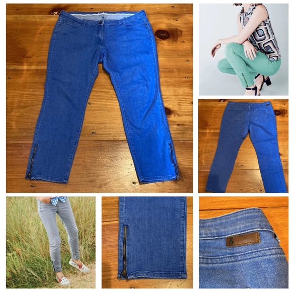 BODEN 14 Blue Ankle Skimmer Jeans Zipper - Picture 1 of 12